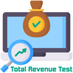 Total Revenue Test cover is made by Finsurlog and using image from dwicon freepik